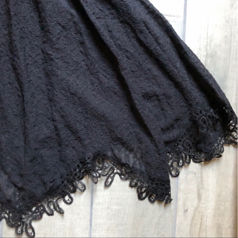 Free people sleeveless handkerchief lace dress in muted black. Size S - Picture 3 of 6